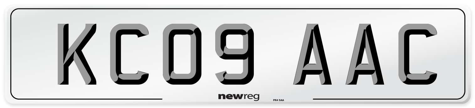 KC09 AAC Number Plate from New Reg